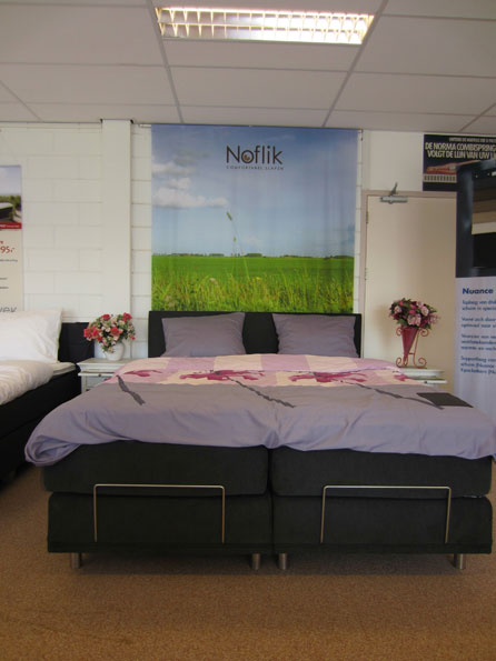 Avek, comfortabel slapen met de Noflik elektrisch verstelbare boxspring.